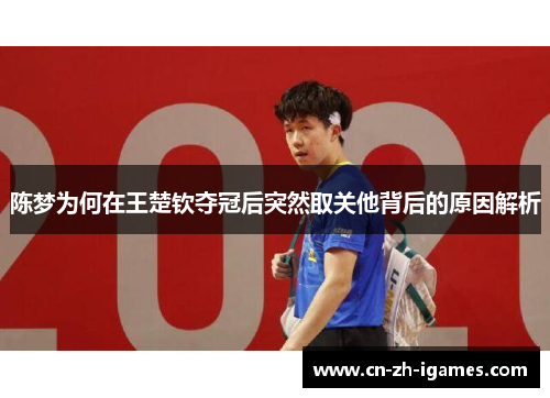 陈梦为何在王楚钦夺冠后突然取关他背后的原因解析